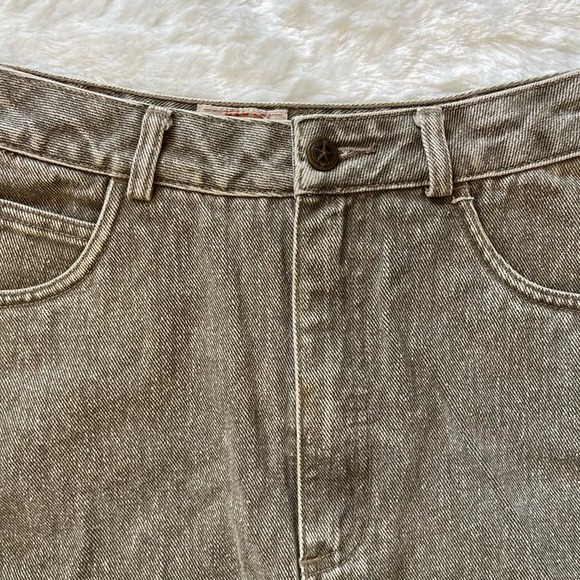 Vintage Straight High Rise Back Slit Jean Denim Womens Knee Length Skirt 6 - Picture 8 of 8